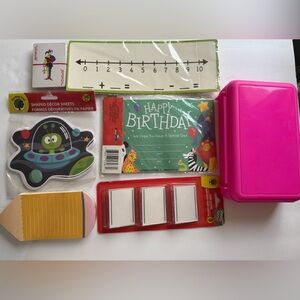 Pink Pencil Box with Birthday Card Set